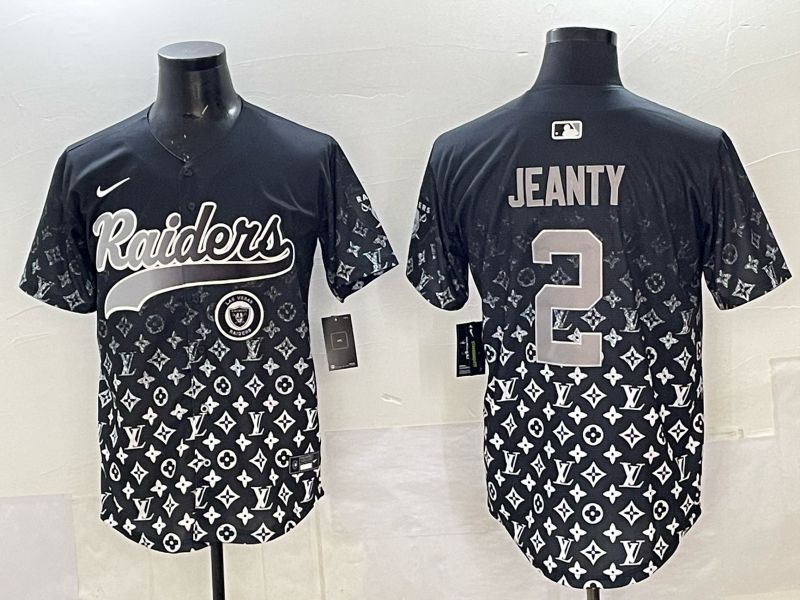 Men 2025 Nike Oakland Raiders 2 Jeanty Black Limited NFL Jersey style 008